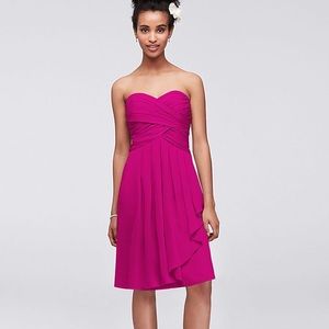 Short Crinkle Chiffon Dress with front cas…